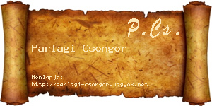 Parlagi Csongor névjegykártya