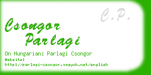 csongor parlagi business card